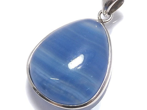 [Video][One of a kind] Natural Blue Calcite AAA Pendant Silver925 NO.45