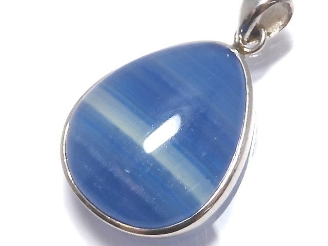 [Video][One of a kind] Natural Blue Calcite AAA Pendant Silver925 NO.46