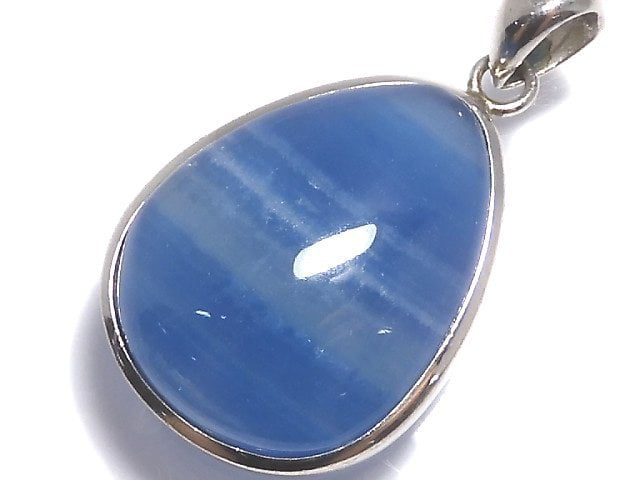 [Video][One of a kind] Natural Blue Calcite AAA Pendant Silver925 NO.47