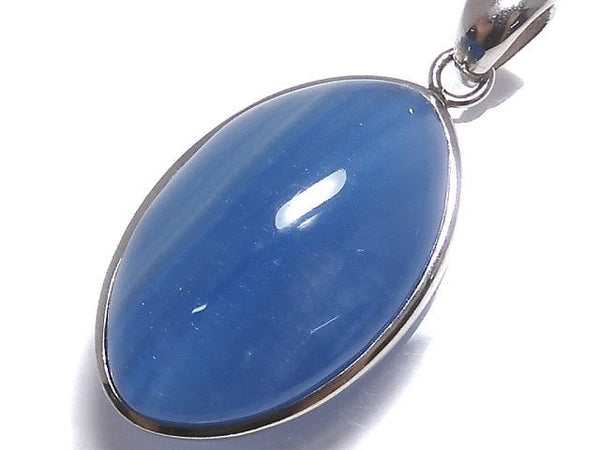 [Video][One of a kind] Natural Blue Calcite AAA Pendant Silver925 NO.48