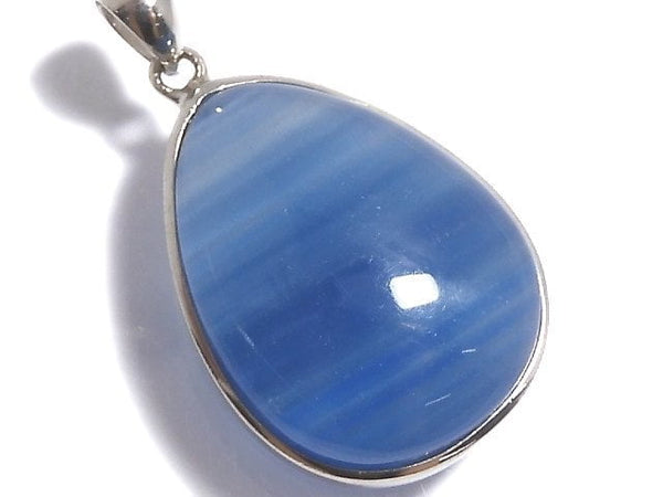 [Video][One of a kind] Natural Blue Calcite AAA Pendant Silver925 NO.49