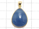 [Video][One of a kind] Natural Blue Calcite AAA Pendant 18KGP NO.53