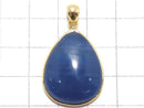 [Video][One of a kind] Natural Blue Calcite AAA Pendant 18KGP NO.57