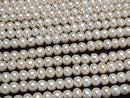 [Video] Fresh Water Pearl AA++ White Rondelle 7mm 1strand beads (aprx.14inch/35cm)