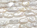 [Video] Fresh Water Pearl Keshi Pearl AA++ Baroque 11-20mm White 1strand beads (aprx.15inch/38cm)