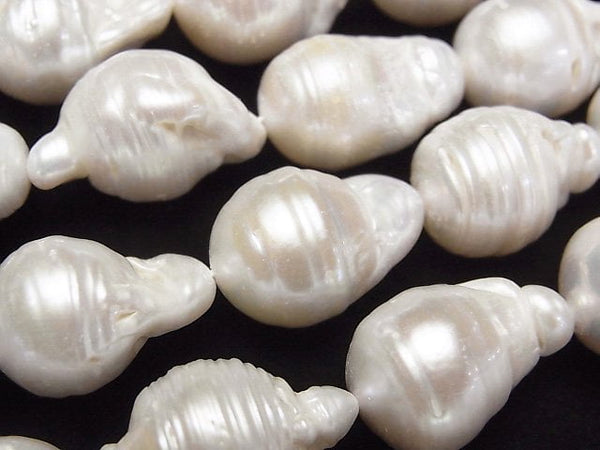 [Video] Fresh Water Pearl AA Natural Drop 17-26mm White 1strand beads (aprx.15inch/37cm)