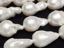 [Video] Fresh Water Pearl AA Natural Drop 15-22mm White 1strand beads (aprx.15inch/36cm)