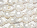 [Video] Fresh Water Pearl AA Natural Drop 15-22mm White 1strand beads (aprx.15inch/36cm)