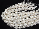 [Video] Fresh Water Pearl AA Natural Drop 15-22mm White 1strand beads (aprx.15inch/36cm)