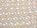 [Video] Fresh Water Pearl AA+ Rice 10x7x7mm White 1strand beads (aprx.13inch/32cm)