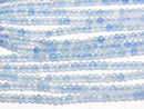 [Video]High Quality! Aquamarine AA++ Faceted Button Rondelle 2.5x2.5x1.5mm 1strand beads (aprx.15inch/37cm)
