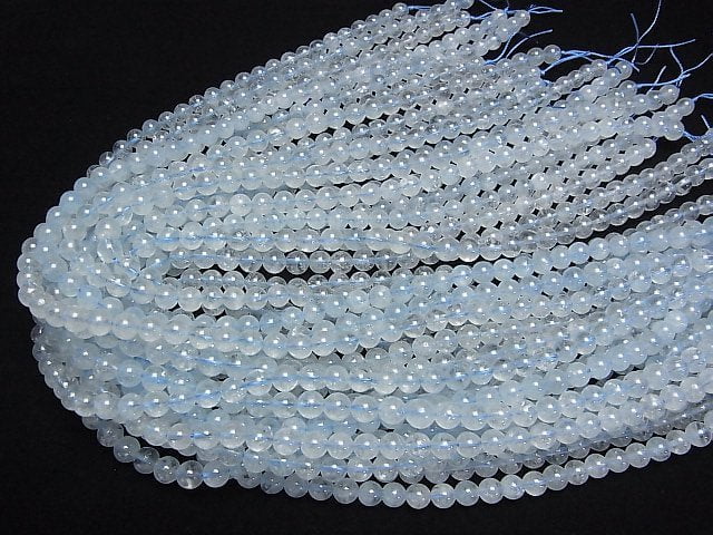 [Video]Aquamarine AA++ Round 6mm half or 1strand beads (aprx.15inch/37cm)