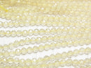[Video]High Quality! Lemon Quartz AAA- Faceted Round 4mm 1strand beads (aprx.15inch/36cm)