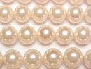 [Video]Shell Pearl Orange Round 8mm 1strand beads (aprx.15inch/38cm)