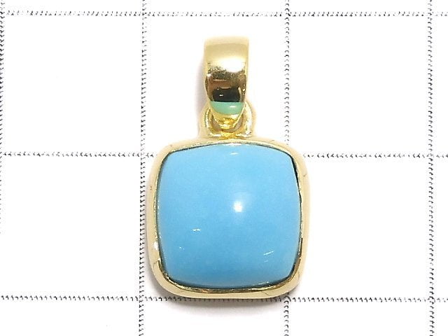 [Video][One of a kind] Kingman Turquoise AAA Pendant 18KGP NO.31