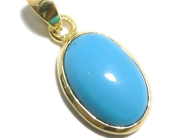 [Video][One of a kind] Kingman Turquoise AAA Pendant 18KGP NO.37