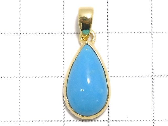 [Video][One of a kind] Kingman Turquoise AAA Pendant 18KGP NO.39