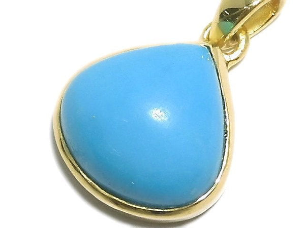 [Video][One of a kind] Kingman Turquoise AAA Pendant 18KGP NO.40