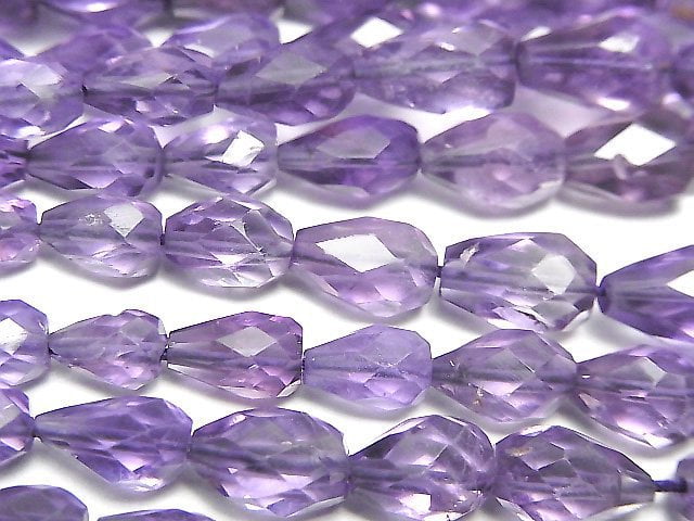 [Video]Amethyst AA++ Vertical Hole Faceted Drop [S-M size] 1 strand beads (aprx.9inch/23cm)