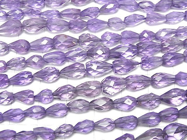 [Video]Amethyst AA++ Vertical Hole Faceted Drop [S-M size] 1 strand beads (aprx.9inch/23cm)