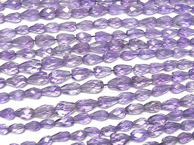 [Video]Amethyst AA++ Vertical Hole Faceted Drop [S-M size] 1 strand beads (aprx.9inch/23cm)