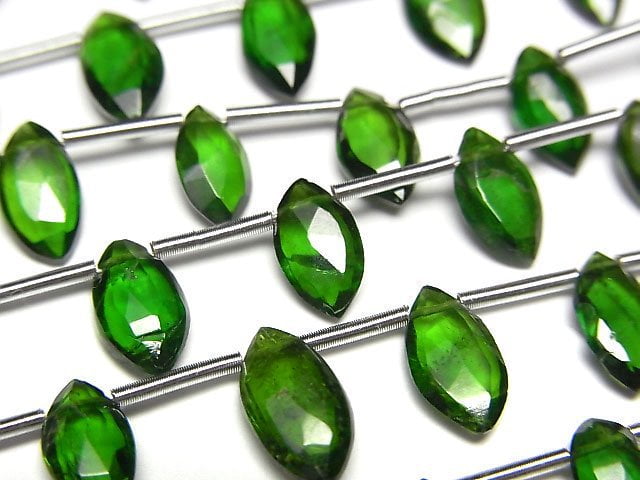 [Video] Chrome Diopside AA++ Marquise Faceted Briolette 1strand (13pcs)