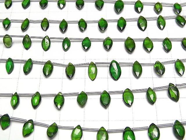 [Video] Chrome Diopside AA++ Marquise Faceted Briolette 1strand (13pcs)