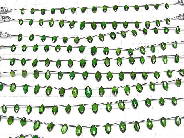 [Video] Chrome Diopside AA++ Marquise Faceted Briolette 1strand (13pcs)