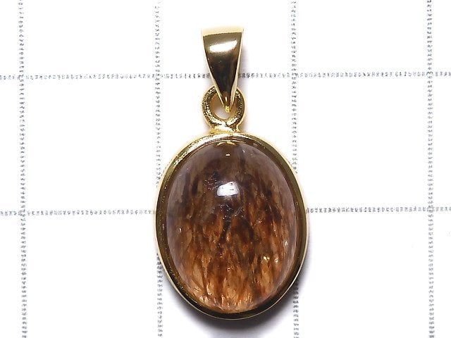 [Video][One of a kind] Copper Rutilated Quartz AAA Pendant 18KGP NO.126