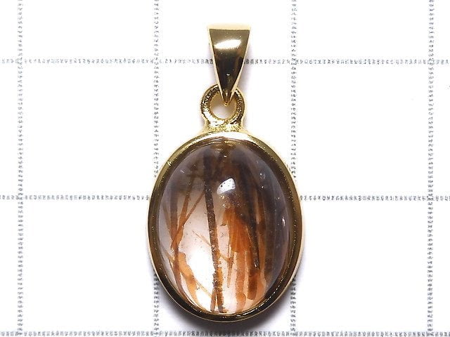 [Video][One of a kind] Copper Rutilated Quartz AAA Pendant 18KGP NO.129