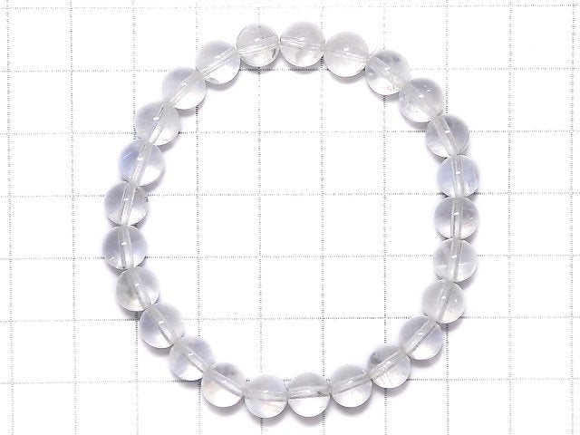 [Video][One of a kind] High Quality Royal Blue Moonstone AAA- Round 7mm Bracelet NO.16