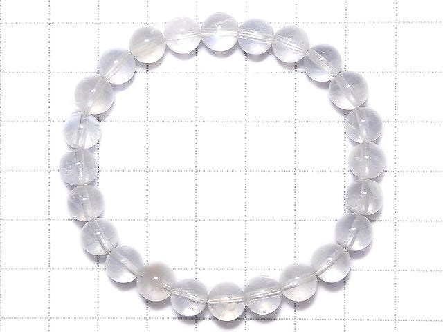 [Video][One of a kind] High Quality Royal Blue Moonstone AAA- Round 7.5mm Bracelet NO.25