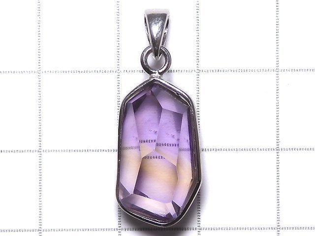 [Video][One of a kind] High Quality Ametrine AAA- Faceted Pendant Silver925 NO.241