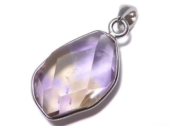 [Video][One of a kind] High Quality Ametrine AAA- Faceted Pendant Silver925 NO.242