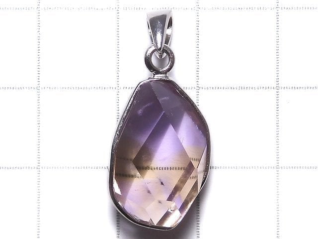 [Video][One of a kind] High Quality Ametrine AAA- Faceted Pendant Silver925 NO.242