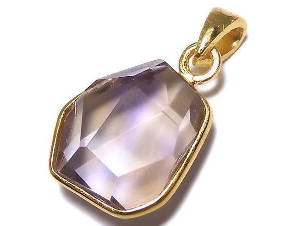 [Video][One of a kind] High Quality Ametrine AAA- Faceted Pendant 18KGP NO.246