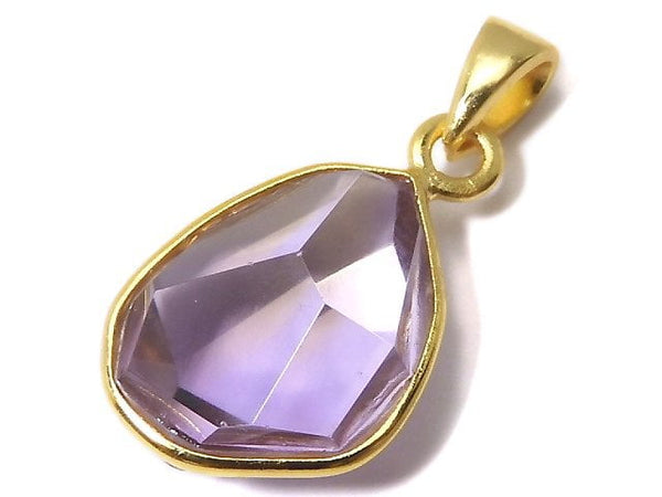 [Video][One of a kind] High Quality Ametrine AAA- Faceted Pendant 18KGP NO.249