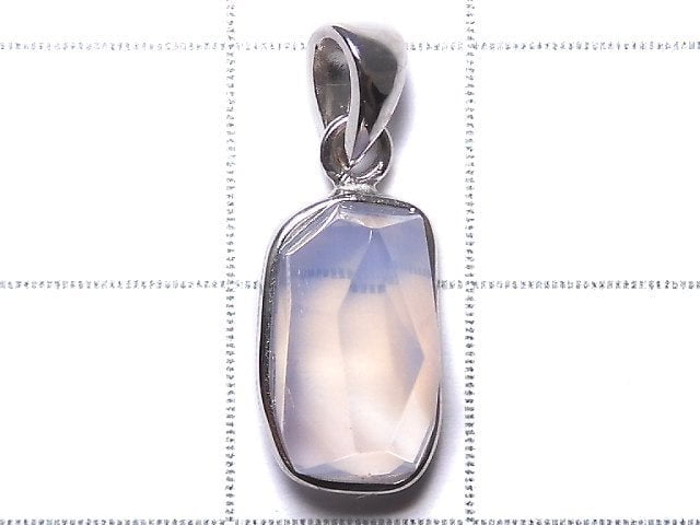 [Video][One of a kind] High Quality Scorolite AAA- Faceted Pendant Silver925 NO.127