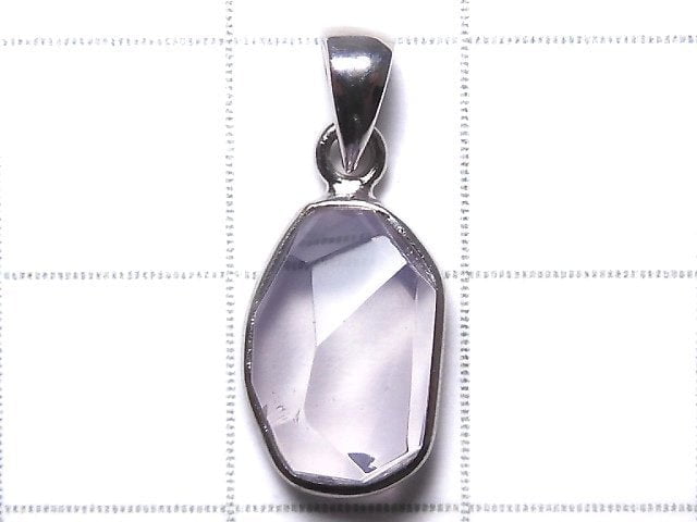 [Video][One of a kind] High Quality Scorolite AAA- Faceted Pendant Silver925 NO.128