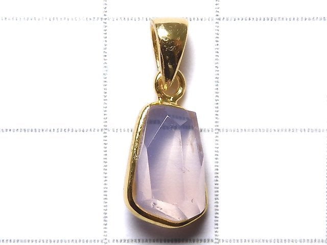 [Video][One of a kind] High Quality Scorolite AAA- Faceted Pendant 18KGP NO.135