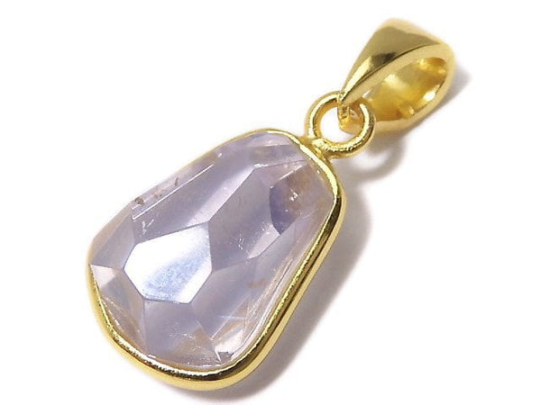 [Video][One of a kind] High Quality Scorolite AAA- Faceted Pendant 18KGP NO.138