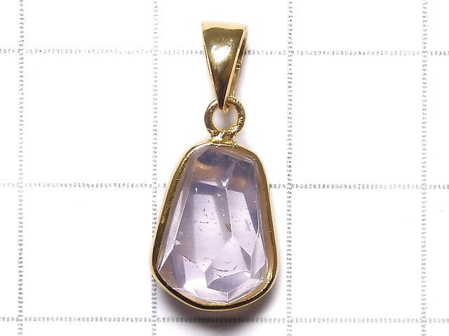 [Video][One of a kind] High Quality Scorolite AAA- Faceted Pendant 18KGP NO.138