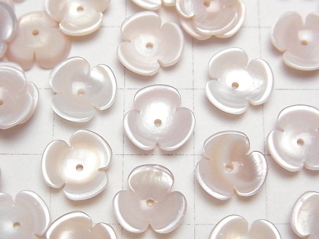 [Video] High Quality Pink Shell AAA 3D Flower 10mm Center Hole 2pcs