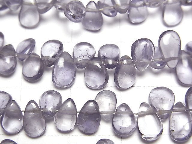 [Video]High Quality Iolite AA+ Pear shape (Smooth) [Light color] 1 strand beads (aprx.6inch/14cm)