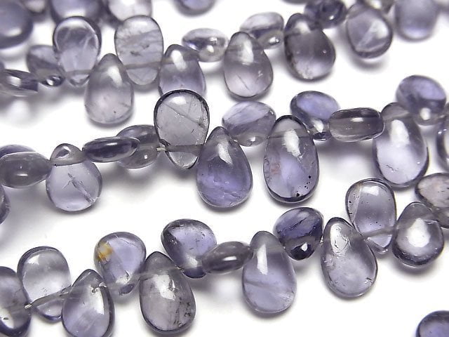 [Video]High Quality Iolite AA+ Pear shape (Smooth) 1strand beads (aprx.6inch/14cm)