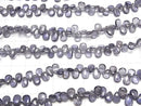 [Video]High Quality Iolite AA+ Pear shape (Smooth) 1strand beads (aprx.6inch/14cm)