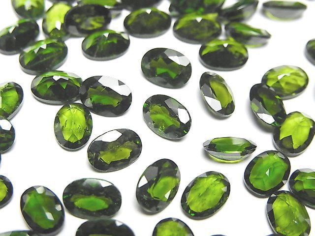 [Video]High Quality Chrome Diopside AAA Loose stone Oval Faceted 7x5mm 1pc