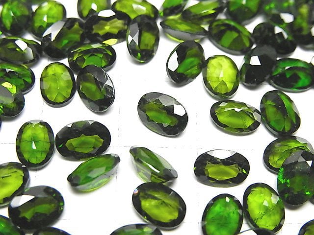 [Video]High Quality Chrome Diopside AAA Loose stone Oval Faceted 7x5mm 1pc