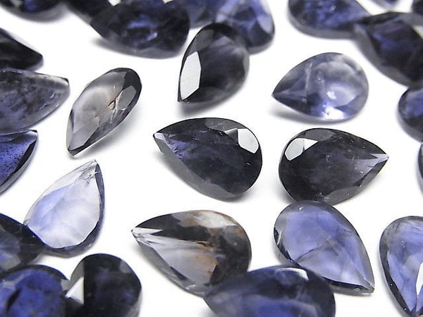 [Video]High Quality Iolite AAA- Loose stone Pear shape Faceted 12x8mm 1pc