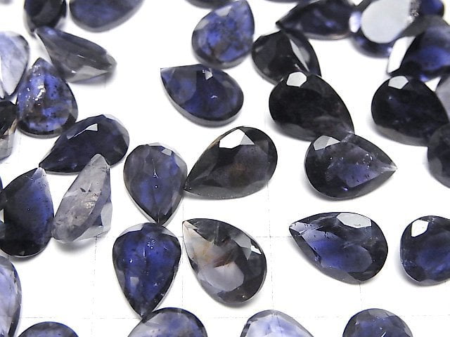 [Video]High Quality Iolite AAA- Loose stone Pear shape Faceted 12x8mm 1pc